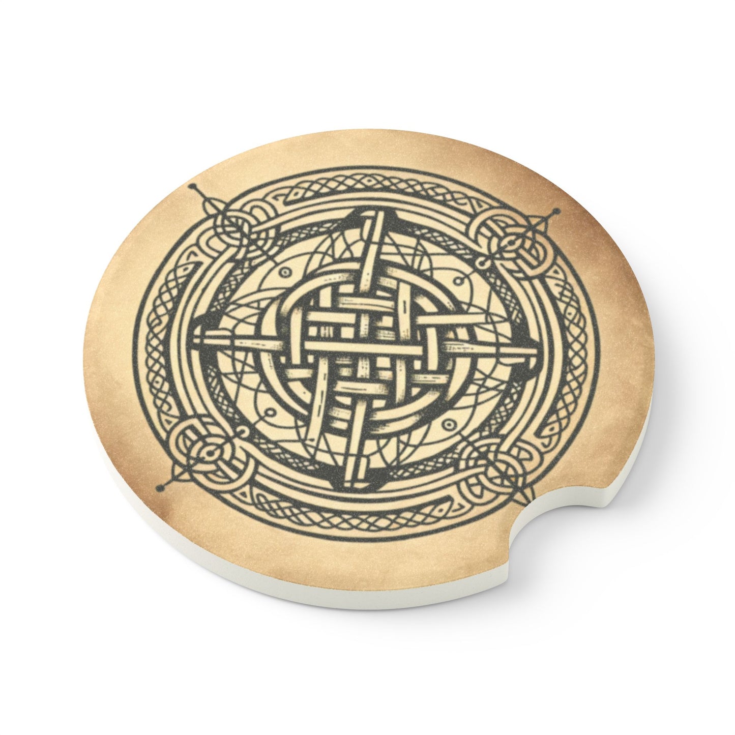Car Coasters - Celtic Soapstone Design