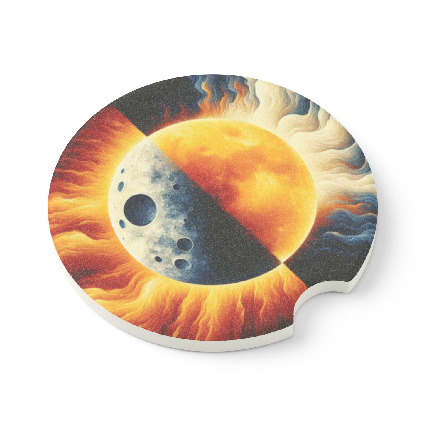 Car Coasters - Sun and Moon Soapstone Design