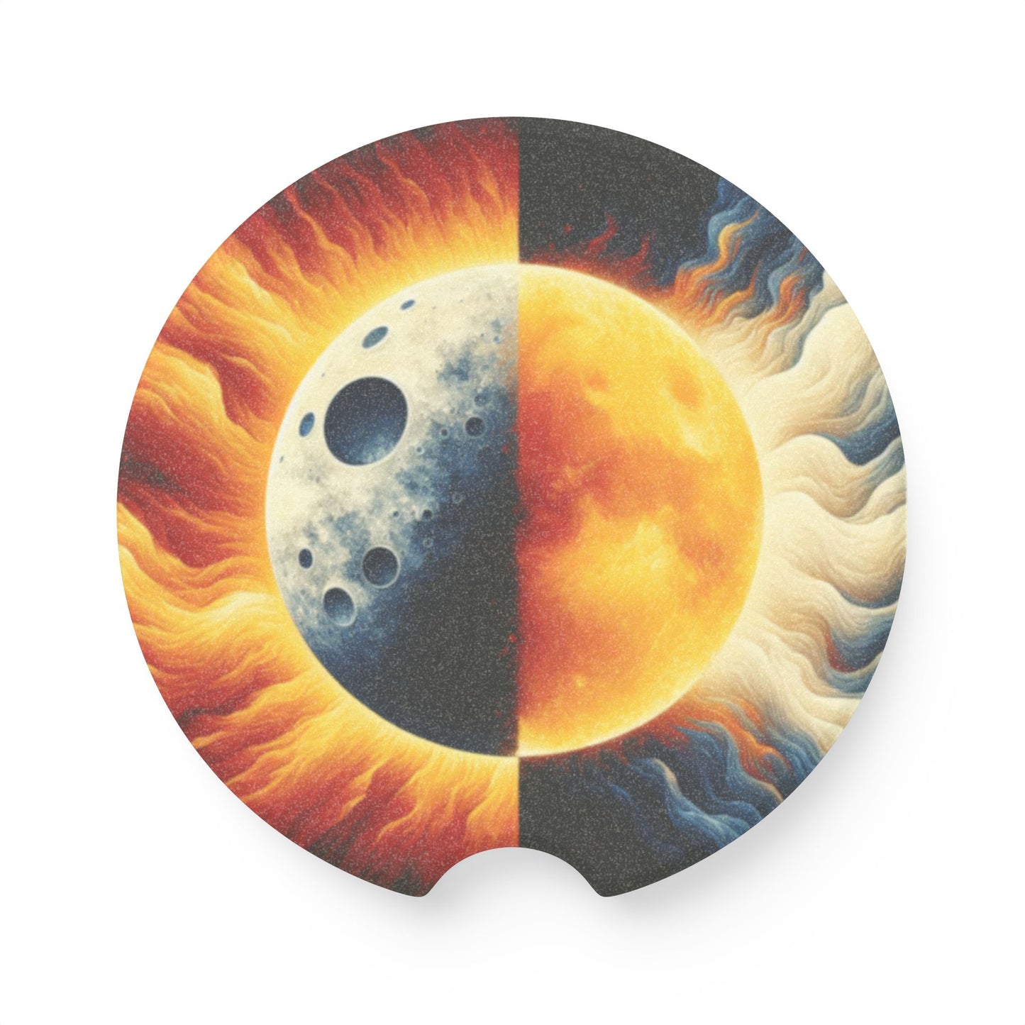 Car Coasters - Sun and Moon Soapstone Design